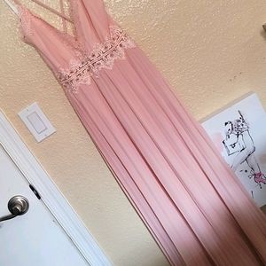 Beautiful Lulu's sheer pink Maxi Dress